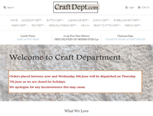 Tablet Screenshot of craftdepartment.com